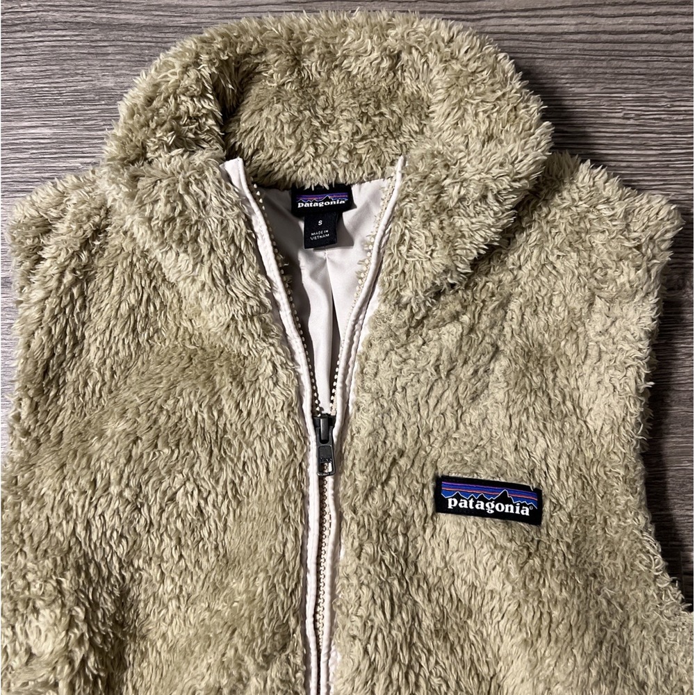Patagonia Los Gatos Full Zip Vest El Cap Khaki Fleece Women's Size Small
